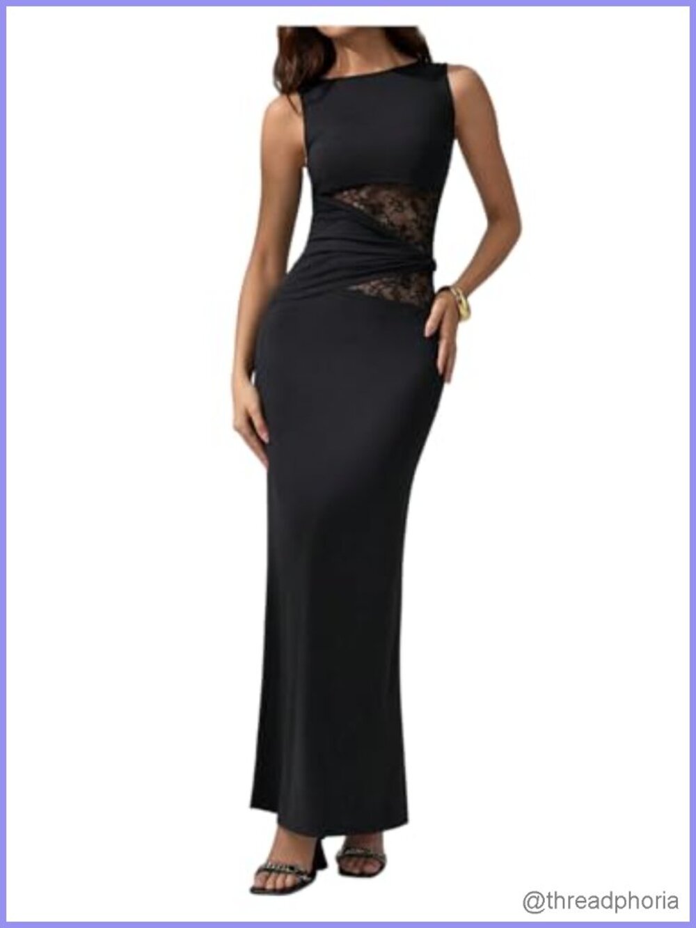Lace Maxi Dress Sleeveless Bodycon Ruched Cocktail Evening Prom Gown